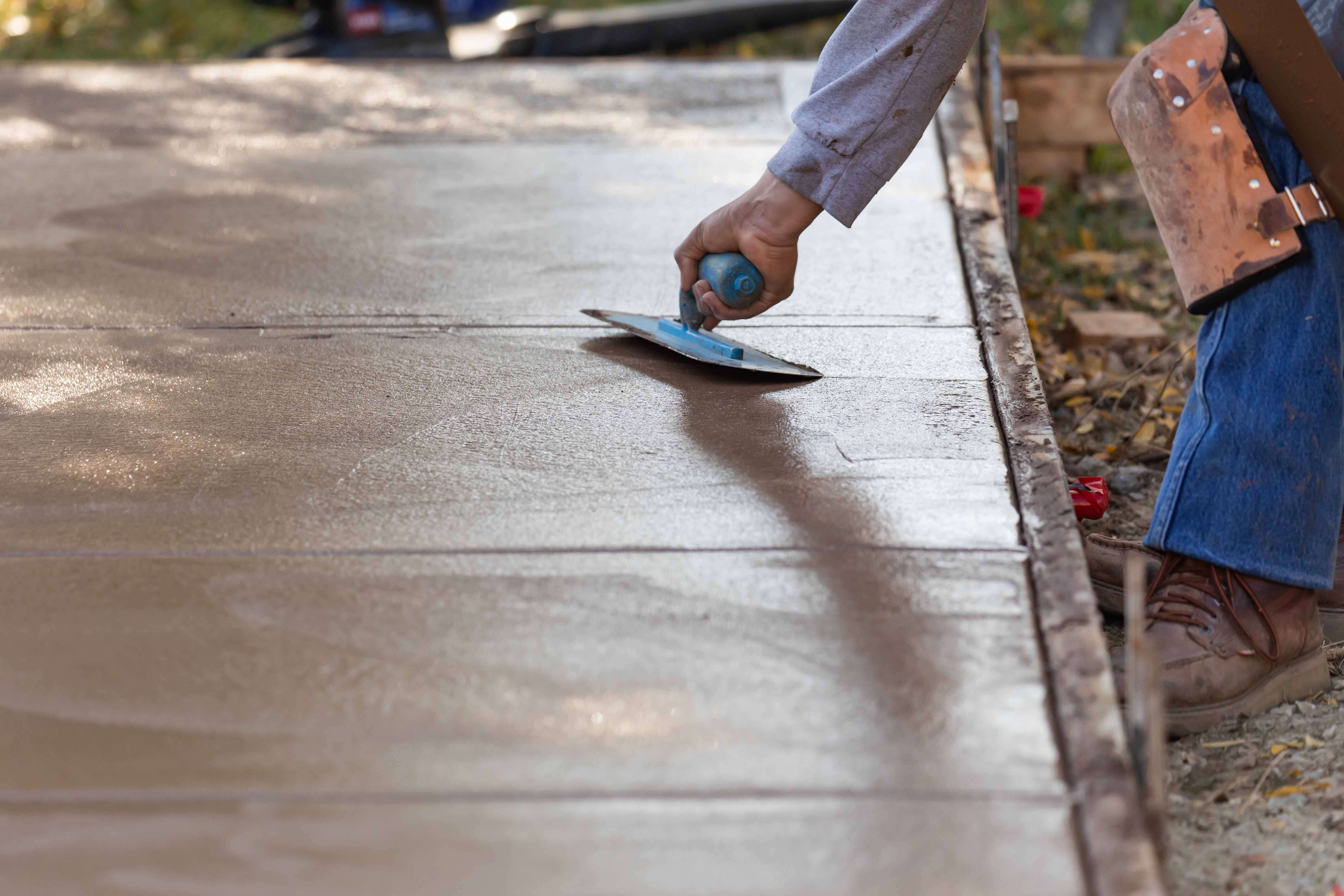 Concrete patio and outdoor living space project